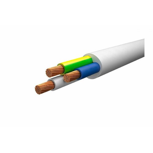 купить за 5600 руб, фото Кабель силовой медный ГОСТ (белый) ПВСнг(А)-LS 3х1,5 (35м)