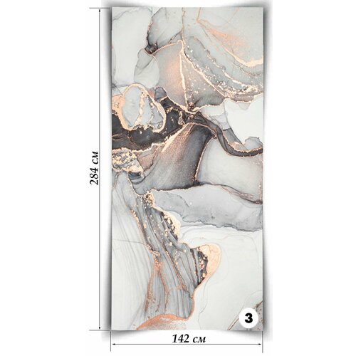 купить за 8470 руб, фото Мраморные обои Флюид (серо-розовый), лист 142х284 см, 4,033 кв. м, толщина 2 мм, подходит для наружной и внутренней отделки, экологичный, состоит из натуральной мраморной кроошки