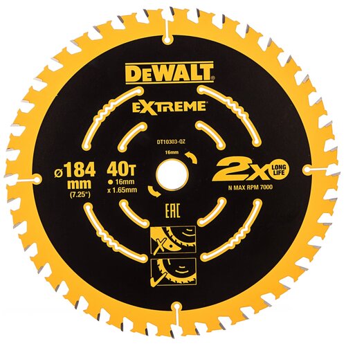 купить за 2706 руб, фото Пильный диск DeWALT Extreme DT10303-QZ 184х16 мм