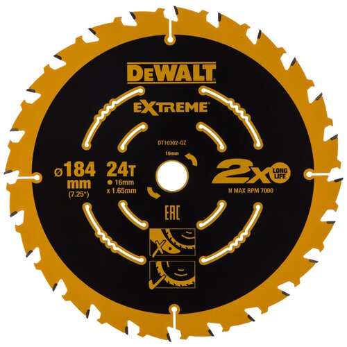 купить за 2280 руб, фото Пильный диск DeWALT Extreme DT10302-QZ 184х16 мм 1 шт.