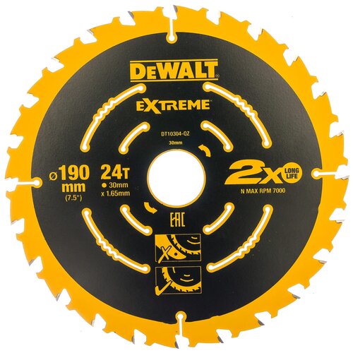 купить за 2420 руб, фото Пильный диск DeWALT Extreme DT10304-QZ 190х30 мм