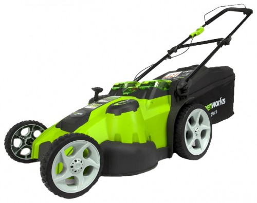 trimmer (lawn mower) Greenworks 2500207 G-MAX 40V 49 cm 3-in-1 Photo, Characteristics